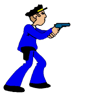 Policjant z pistoletem